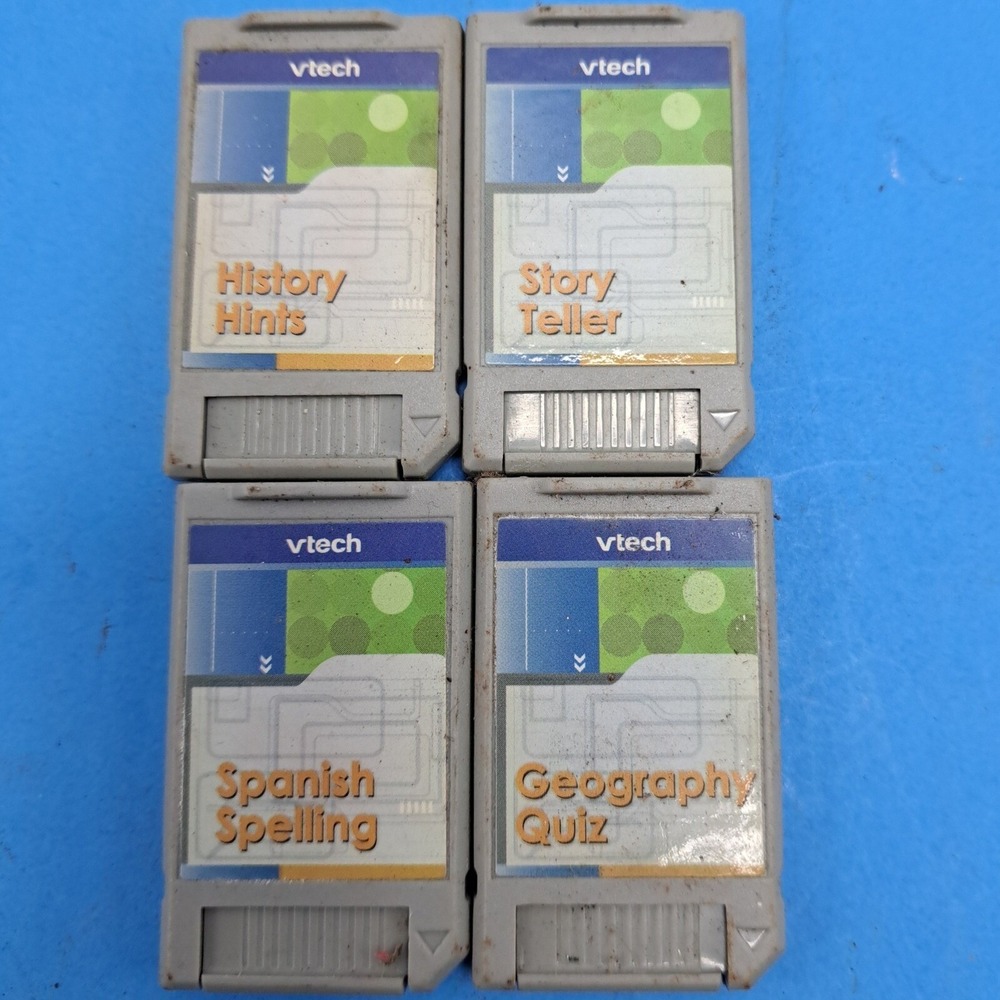 VTech V Smile Game Cartridge Lot History Spanish Geography Quiz Learning Set